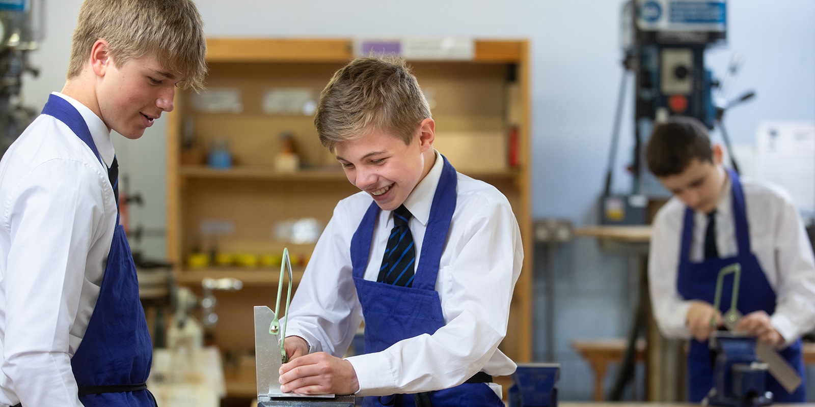 Lower School pupils working in DT