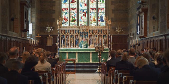Eucharist Service in Bloxham Chapel; Christianity