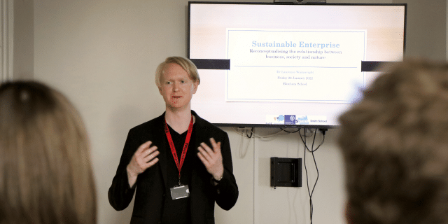 Sustainability lecture from Dr Laurence Wainwright from Oxford University